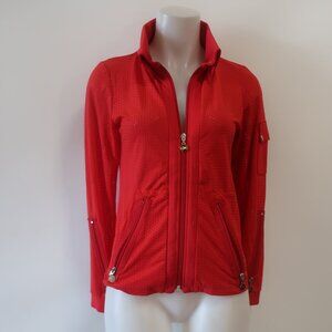 Womens Bluefish Red Mesh Full Zip Jacket S​